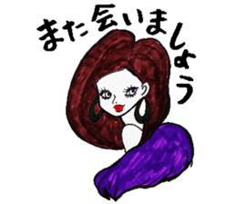 Flashy female sticker of a Kansai accent sticker #8578861