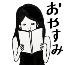 Flashy female sticker of a Kansai accent sticker #8578865