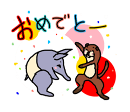 Daily life of KAWAUSO and BAKU sticker #8579260