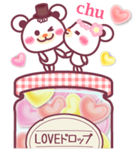 LOVE LOVE!!message from a Chocolate bear sticker #8579476