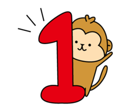 New Year's card of Monkey  2016 sticker #8580041