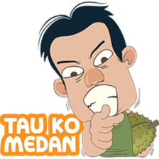 The famous Durian seller from Medan sticker #8581548