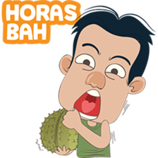 The famous Durian seller from Medan sticker #8581549