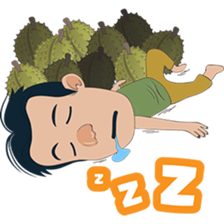 The famous Durian seller from Medan sticker #8581551