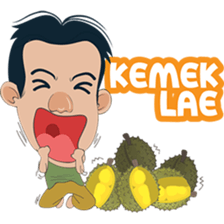 The famous Durian seller from Medan sticker #8581556