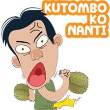 The famous Durian seller from Medan sticker #8581563