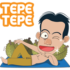 The famous Durian seller from Medan sticker #8581570