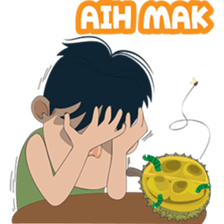 The famous Durian seller from Medan sticker #8581574