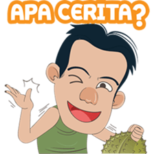 The famous Durian seller from Medan sticker #8581582