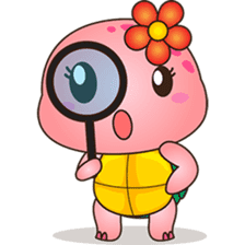 Pika, the pink turtle 4 sticker #8581794