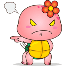 Pika, the pink turtle 4 sticker #8581817