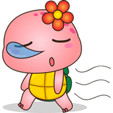 Pika, the pink turtle 4 sticker #8581820