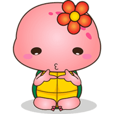 Pika, the pink turtle 4 sticker #8581822
