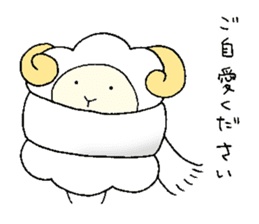 Sheep and monkey sticker #8583199