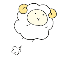Sheep and monkey sticker #8583222