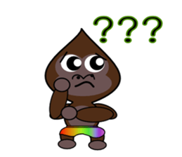 Rainbow-colored pants of gorilla sticker #8584465