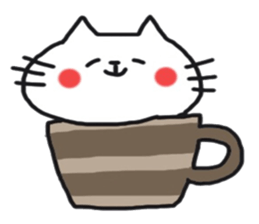 Sticker of the cute cat behavior sticker #8584882