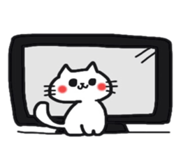 Sticker of the cute cat behavior sticker #8584891