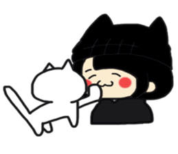 Sticker of the cute cat behavior sticker #8584899