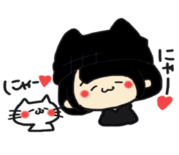 Sticker of the cute cat behavior sticker #8584903