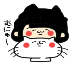 Sticker of the cute cat behavior sticker #8584904