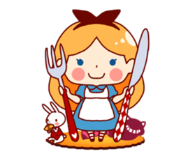 Alice in Rabbit land sticker #8586791