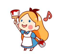 Alice in Rabbit land sticker #8586822