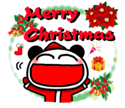Christmas panda Sticker sticker #8587987