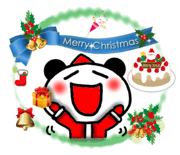 Christmas panda Sticker sticker #8587990