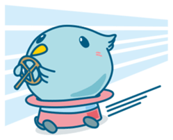 Funny Pi-chan sticker #8589658