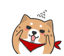 Circle Shiba dog sticker #8590311