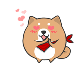 Circle Shiba dog sticker #8590313