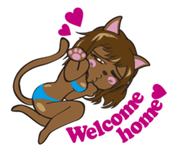 Sexy bikini cat part2e sticker #8591592