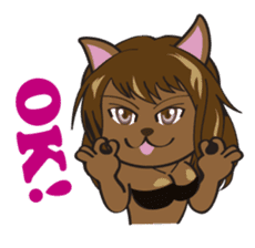 Sexy bikini cat part2e sticker #8591599