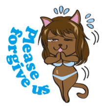 Sexy bikini cat part2e sticker #8591605