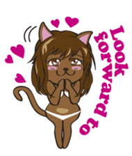 Sexy bikini cat part2e sticker #8591608