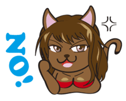 Sexy bikini cat part2e sticker #8591609