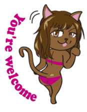 Sexy bikini cat part2e sticker #8591610
