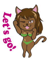 Sexy bikini cat part2e sticker #8591614