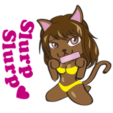 Sexy bikini cat part2e sticker #8591617