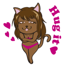 Sexy bikini cat part2e sticker #8591621