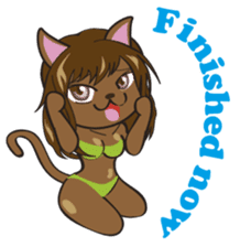 Sexy bikini cat part2e sticker #8591623