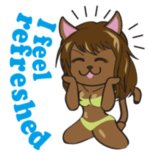 Sexy bikini cat part2e sticker #8591625