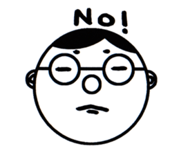 A Man Wearing Glasses 3. sticker #8592387