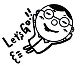 A Man Wearing Glasses 3. sticker #8592395