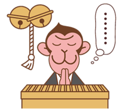 The sticker of year of the Monkey sticker #8593064