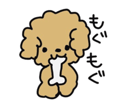 Toy poodle choa sticker #8594107