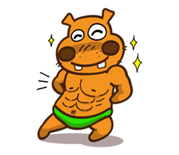 Crazy Hippo2 (Don't Worry Be Crazy) ENG sticker #8595144