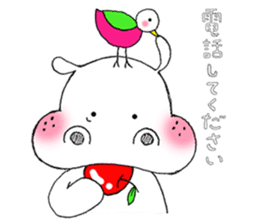White birch and pink bird (everyday) sticker #8595160