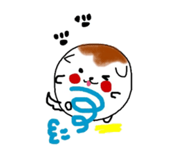 Dog made of mitarashi dango sticker #8595429
